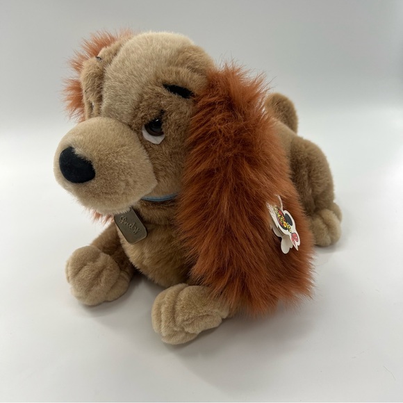 Disney Other - Disney Mouseketoys Lady and the Tramp Dog Plush 14” Fluffy Tags Vinatge 80s Toy